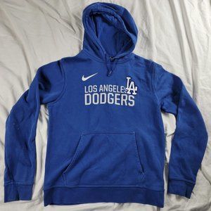 Nike Los Angeles Dodgers Adults Medium Blue Pullover Hoodie Sweater Baseball